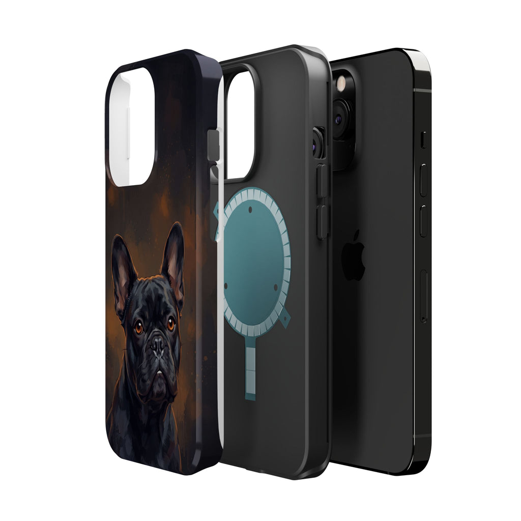 French Bulldog Portrait Phone Case — Impact-Resistant Wireless Charging Cover
