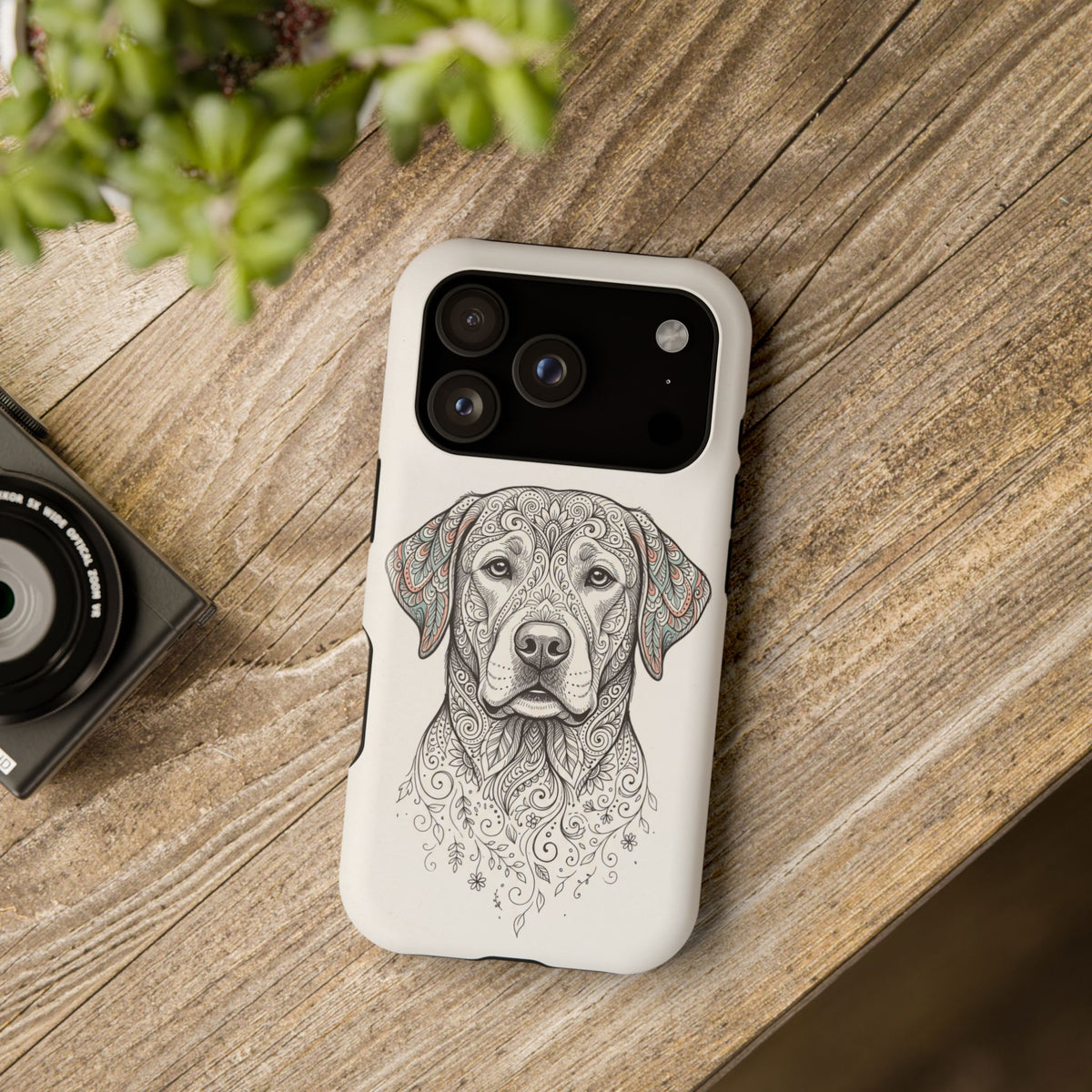 Mandala Labrador Phone Case — Tough Magnetic Case with Wireless Charging