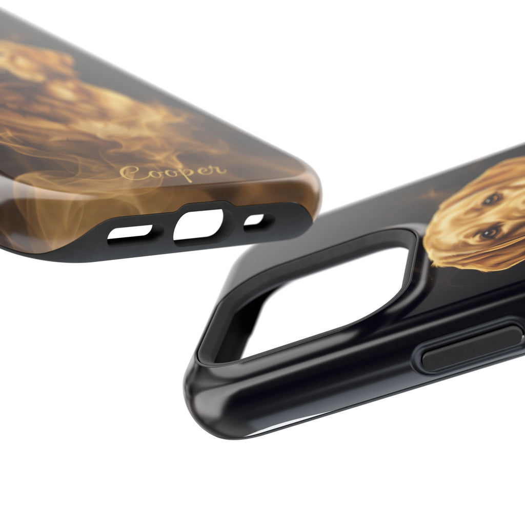 Personalized Gold Smoke Labrador Phone Case — Tough Magnetic Case with Wireless Charging