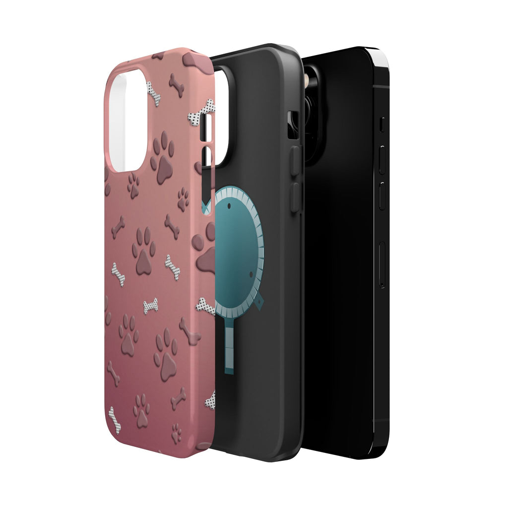 Paws & Bones Phone Case — Impact-Resistant Wireless Charging Cover