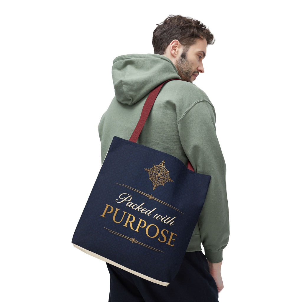 Packed with Purpose Tote | Inspirational Nurse Gift Tote Bag | Healthcare Worker Appreciation Gift | Premium Polyester Carry-All