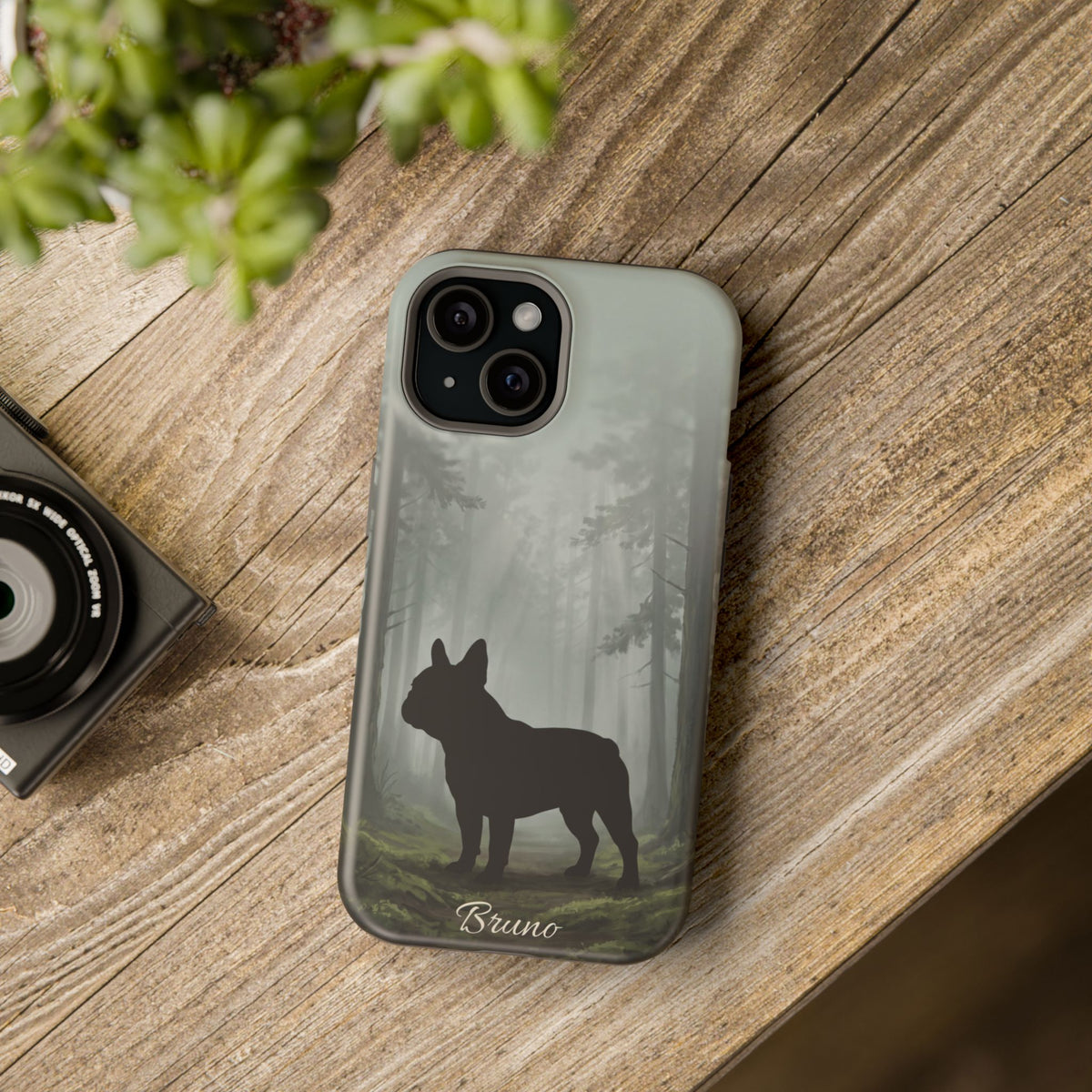 Personalized French Bulldog Misty Forest Phone Case — Wireless Charging Cover