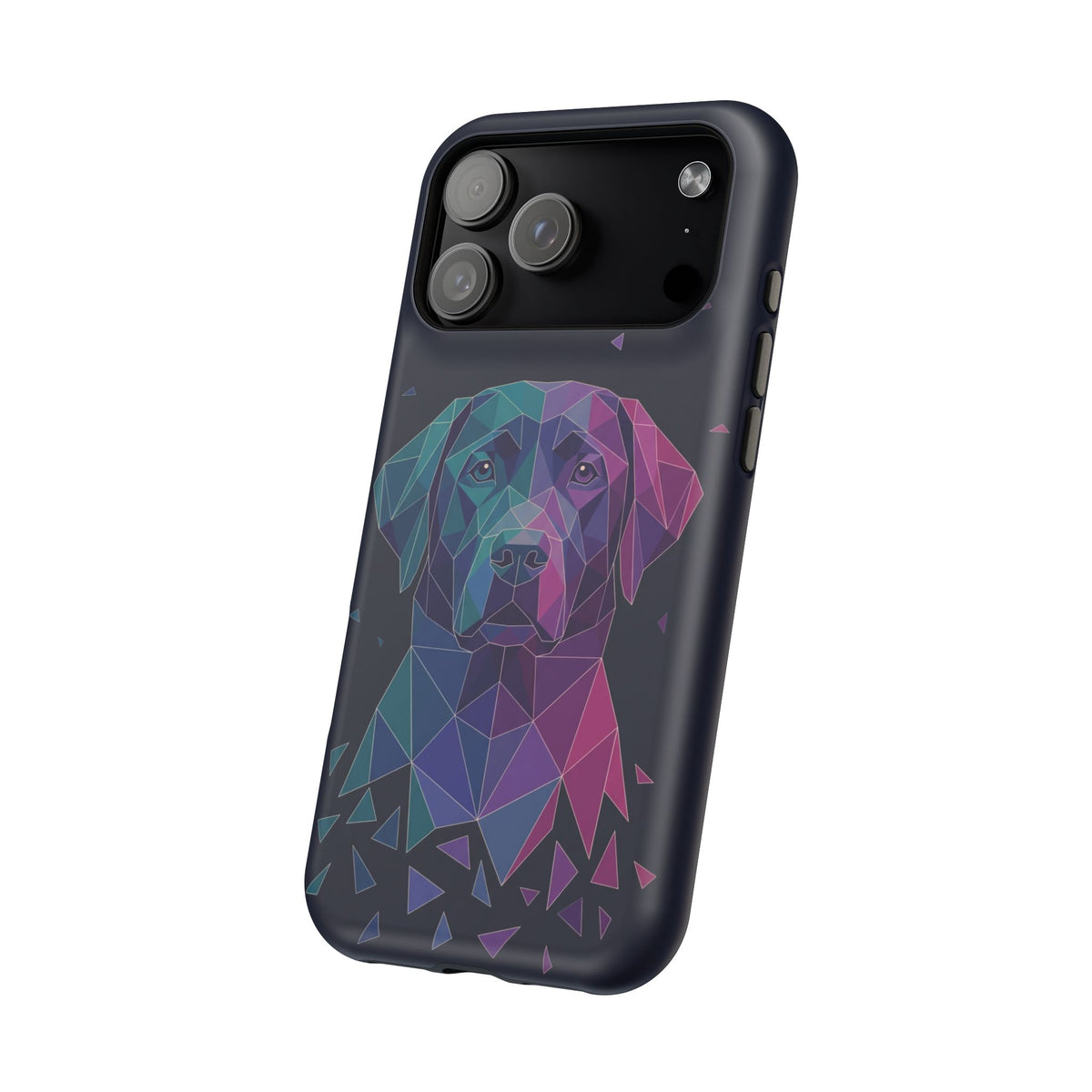 Geometric Labrador Phone Case — Tough Magnetic Case with Wireless Charging