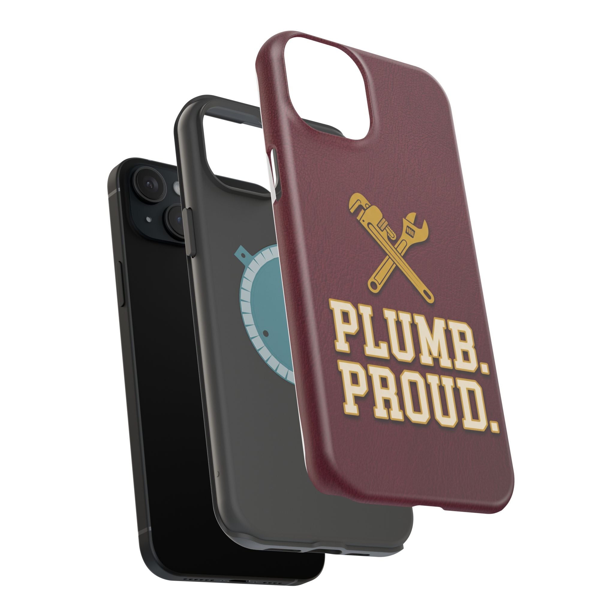 Plumb. Proud. Phone Case — Crossed Wrenches Wireless Charging Cover