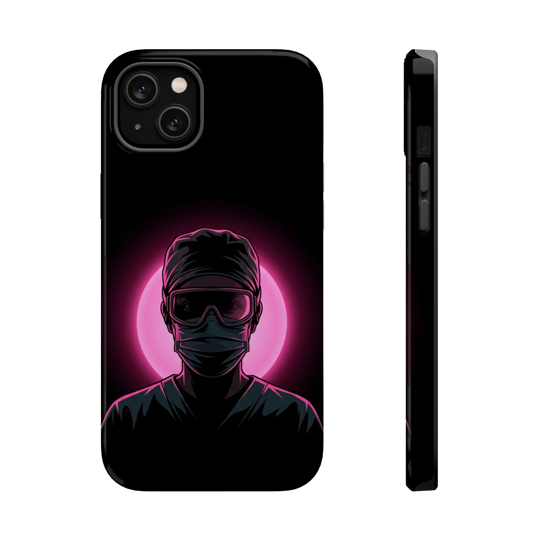 Nurse Portrait Phone Case — Navy Wireless Charging Cover