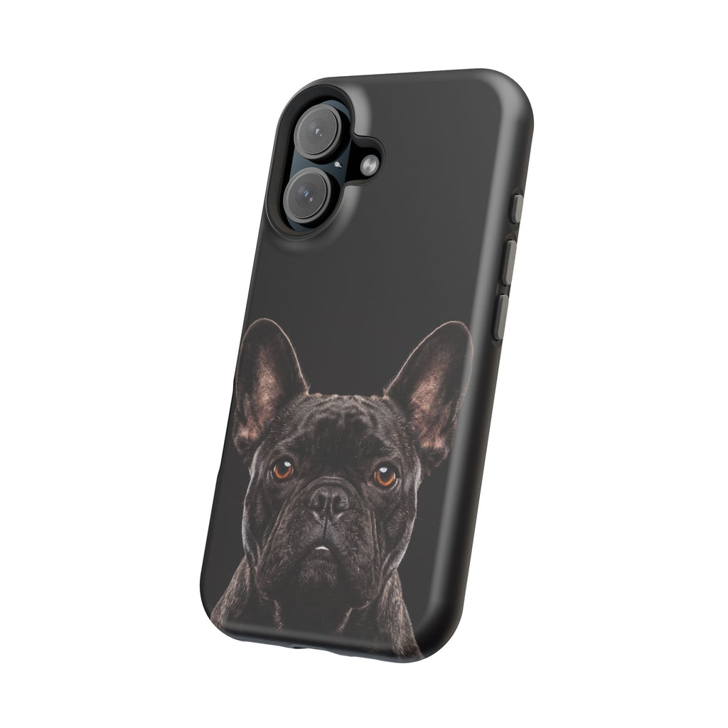 Black French Bulldog Phone Case — Impact-Resistant Wireless Charging Cover