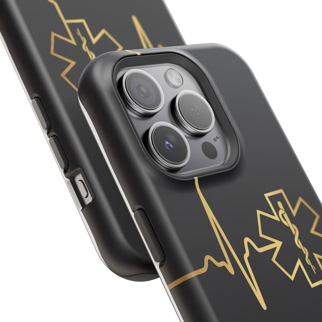 Paramedic/EMT Heartbeat Line Phone Case — Magnetic Wireless Charging Cover