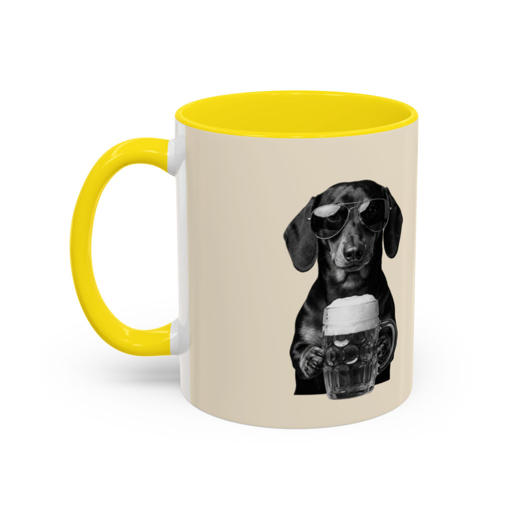 Personalized Dachshund Mug | Custom Name Coffee Mug | Funny Sausage Dog Gift | Beer Lover Dog Mug