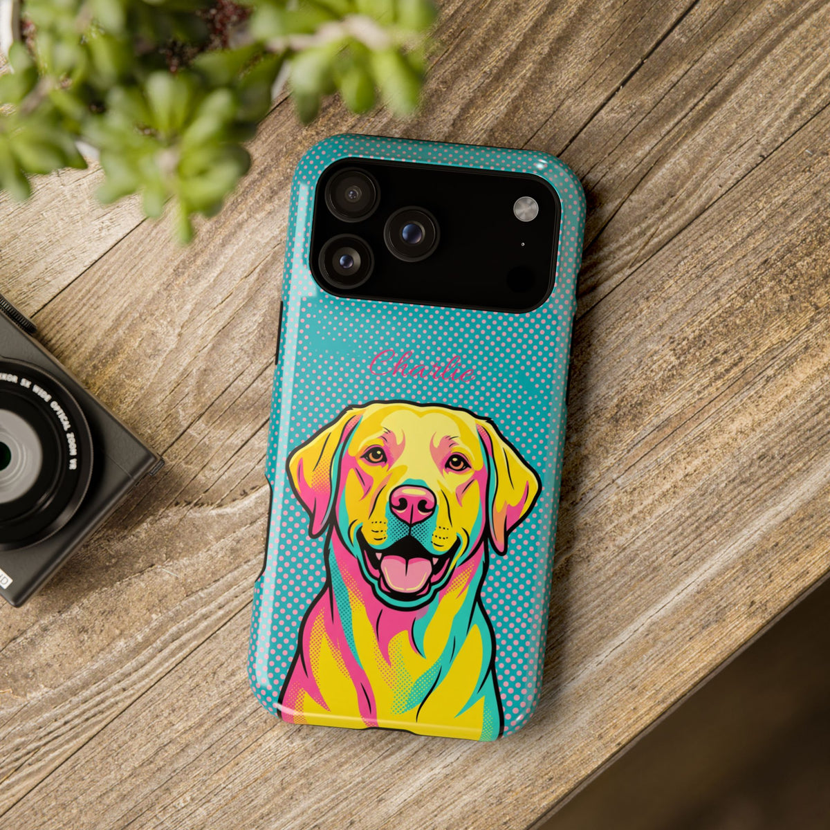 Personalized Pop Art Labrador Phone Case — Tough Magnetic Case with Wireless Charging