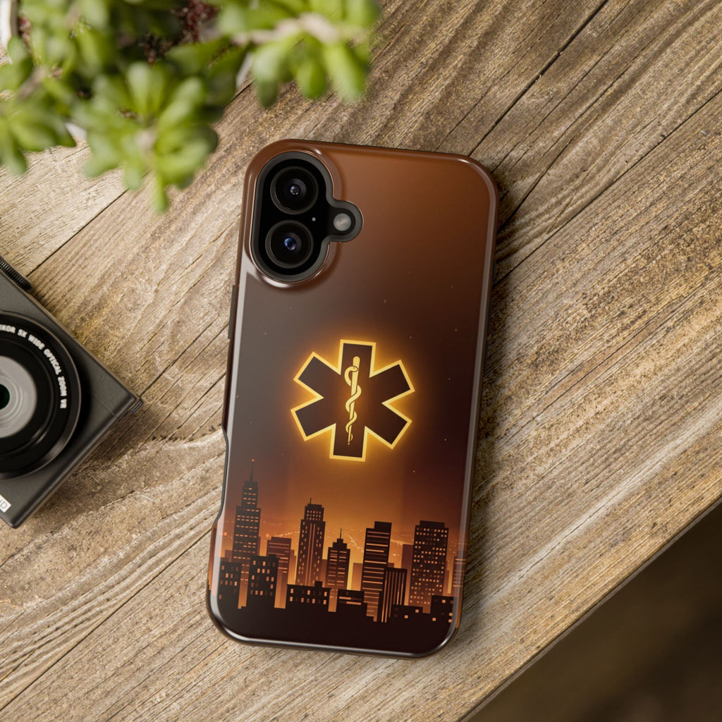 Paramedic/EMT Skyline Phone Case — Magnetic Wireless Charging Cover