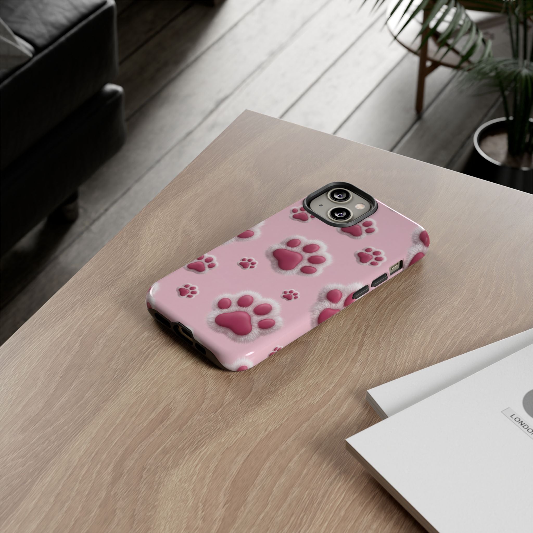 iphone & Samsung - Pink Paws Tough Phone Case — Cute Protective iPhone Cover
