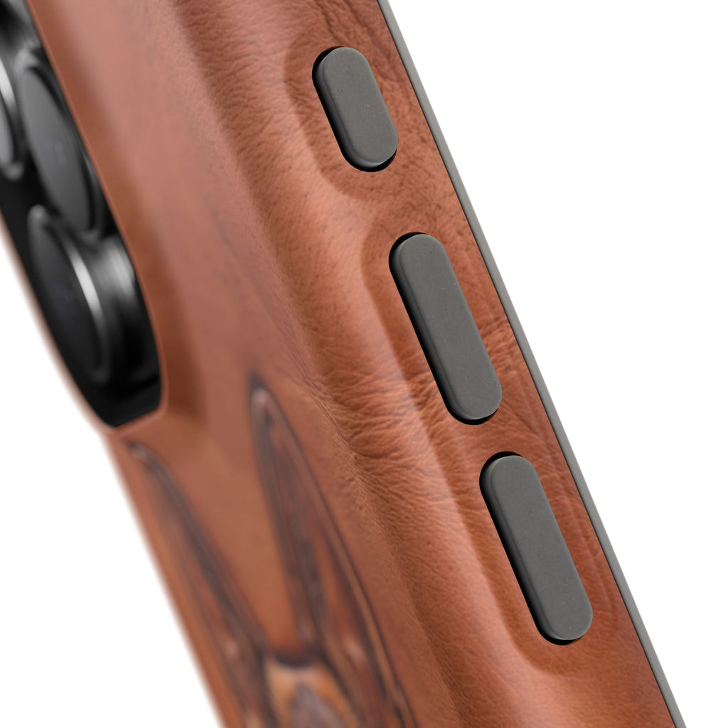 German Shepherd Phone Case | Western Tooled Art — Tough Magnetic Case with Wireless Charging