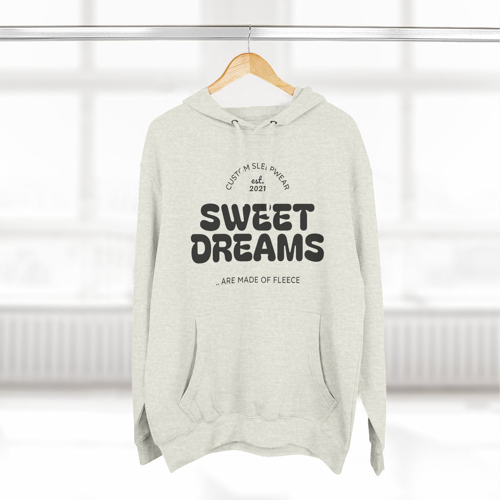 Sweet Dreams Hoodie — Cozy Fleece Pullover with Retro Script