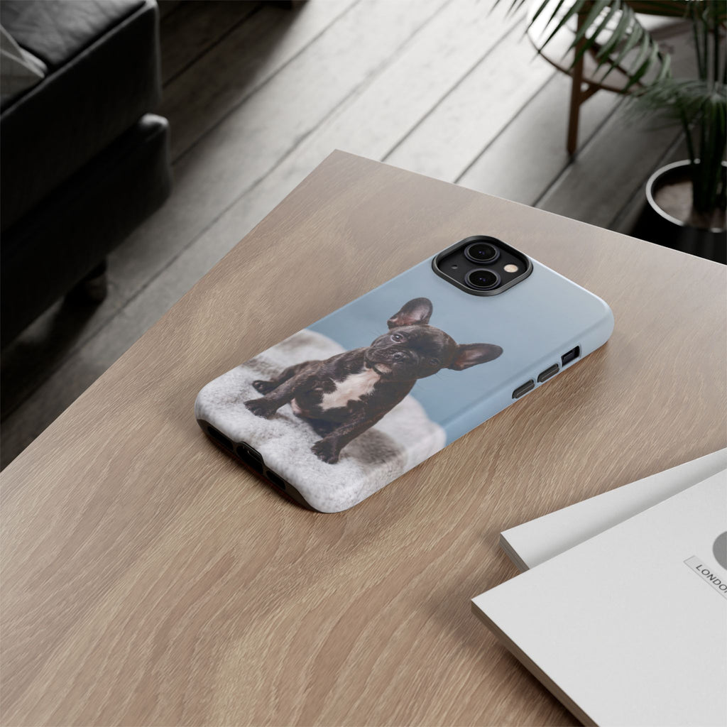French Bulldog Puppy Phone Case | Adorable Brindle Frenchie Portrait | Samsung & iPhone