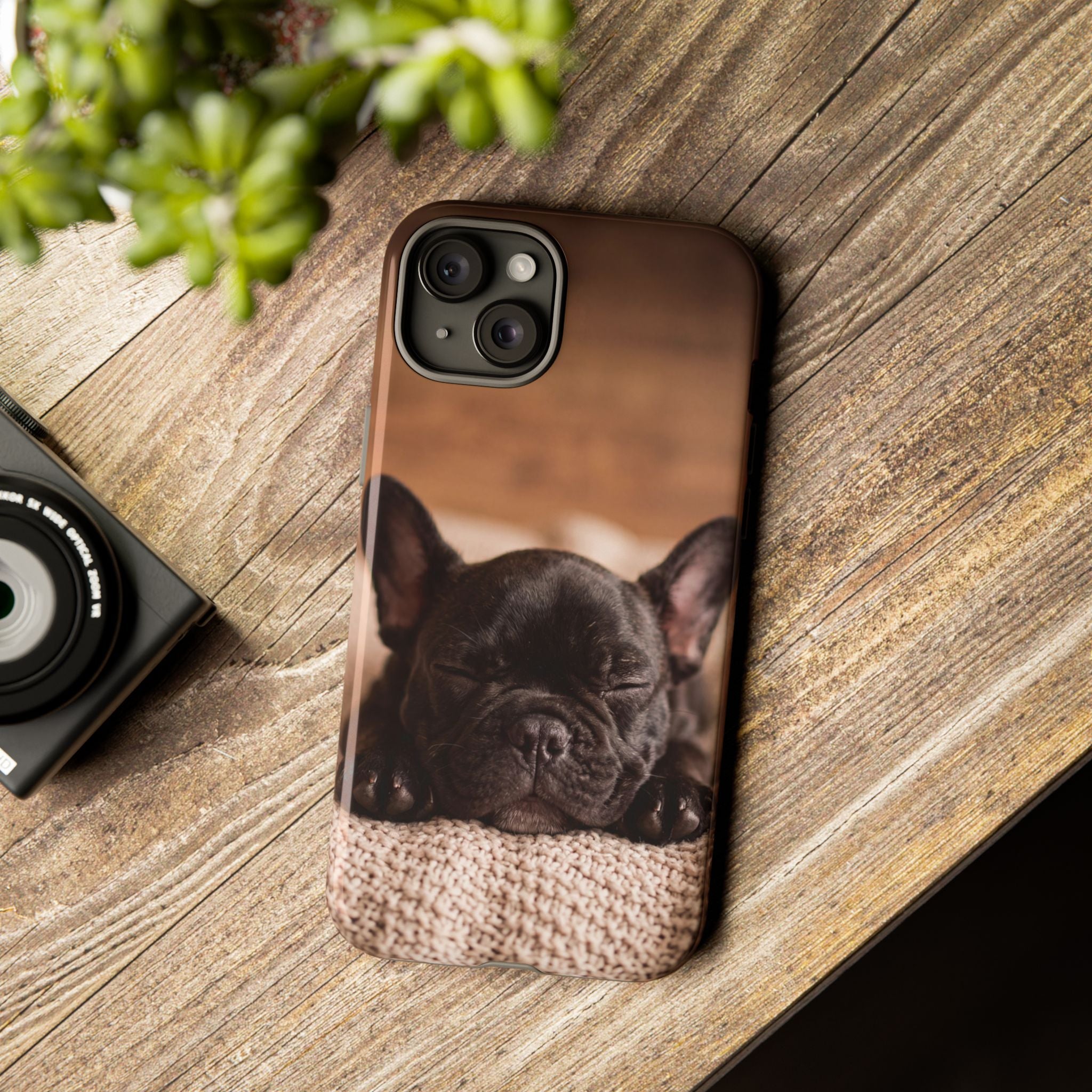 Sleeping French Bulldog Phone Case | Cozy Frenchie Resting on Blanket | iPhone & Samsung