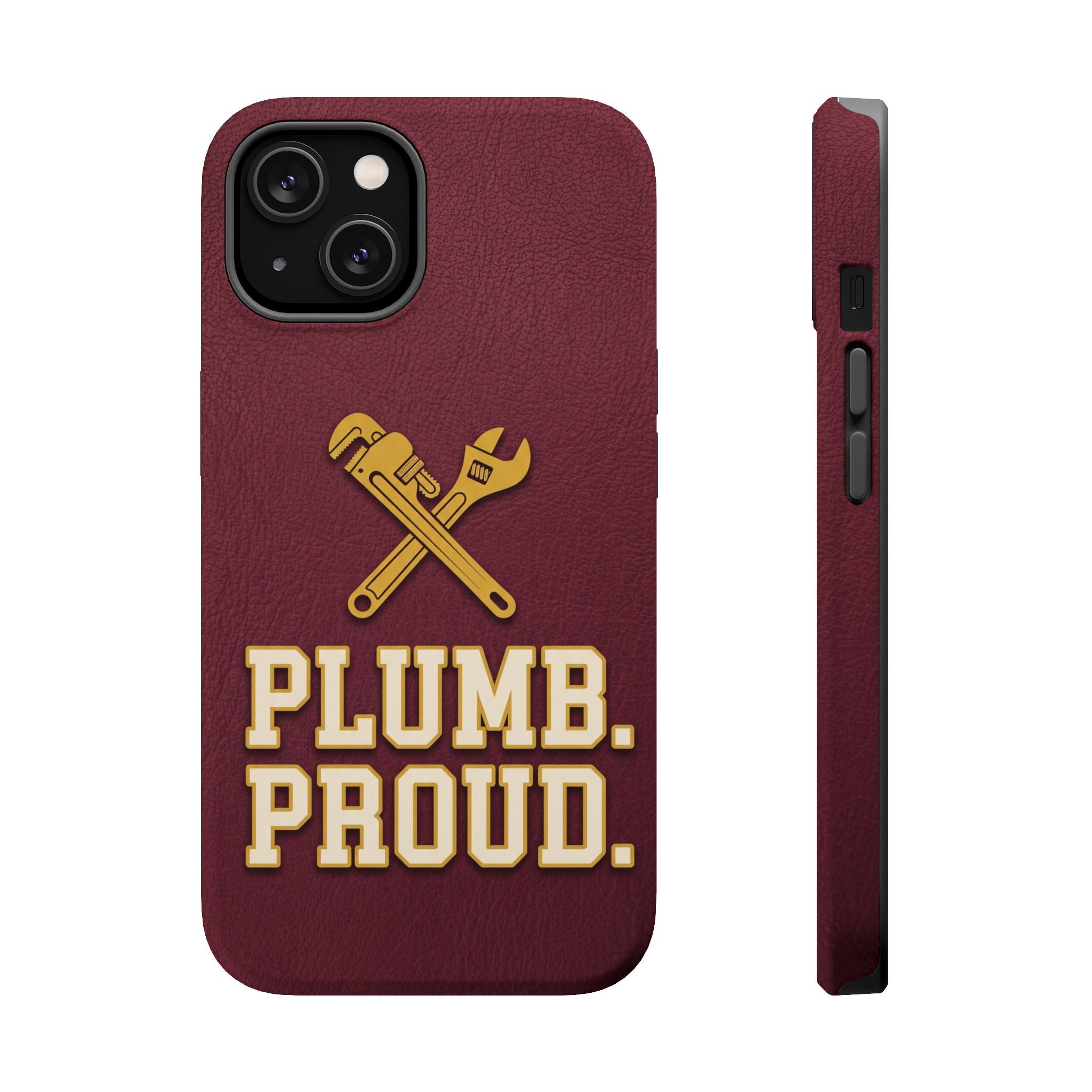 Plumb. Proud. Phone Case — Crossed Wrenches Wireless Charging Cover