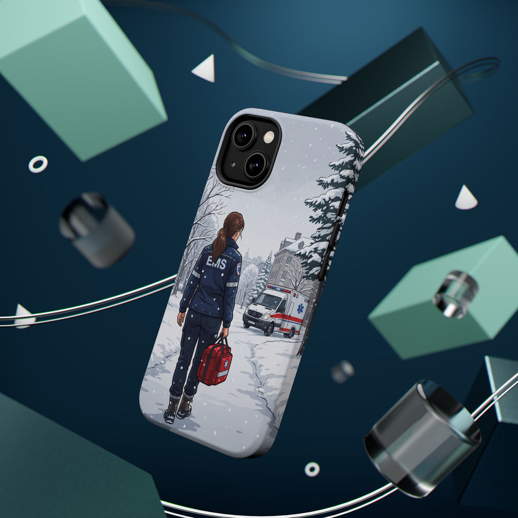 Paramedic/EMT Winter Phone Case — Magnetic Wireless Charging Cover