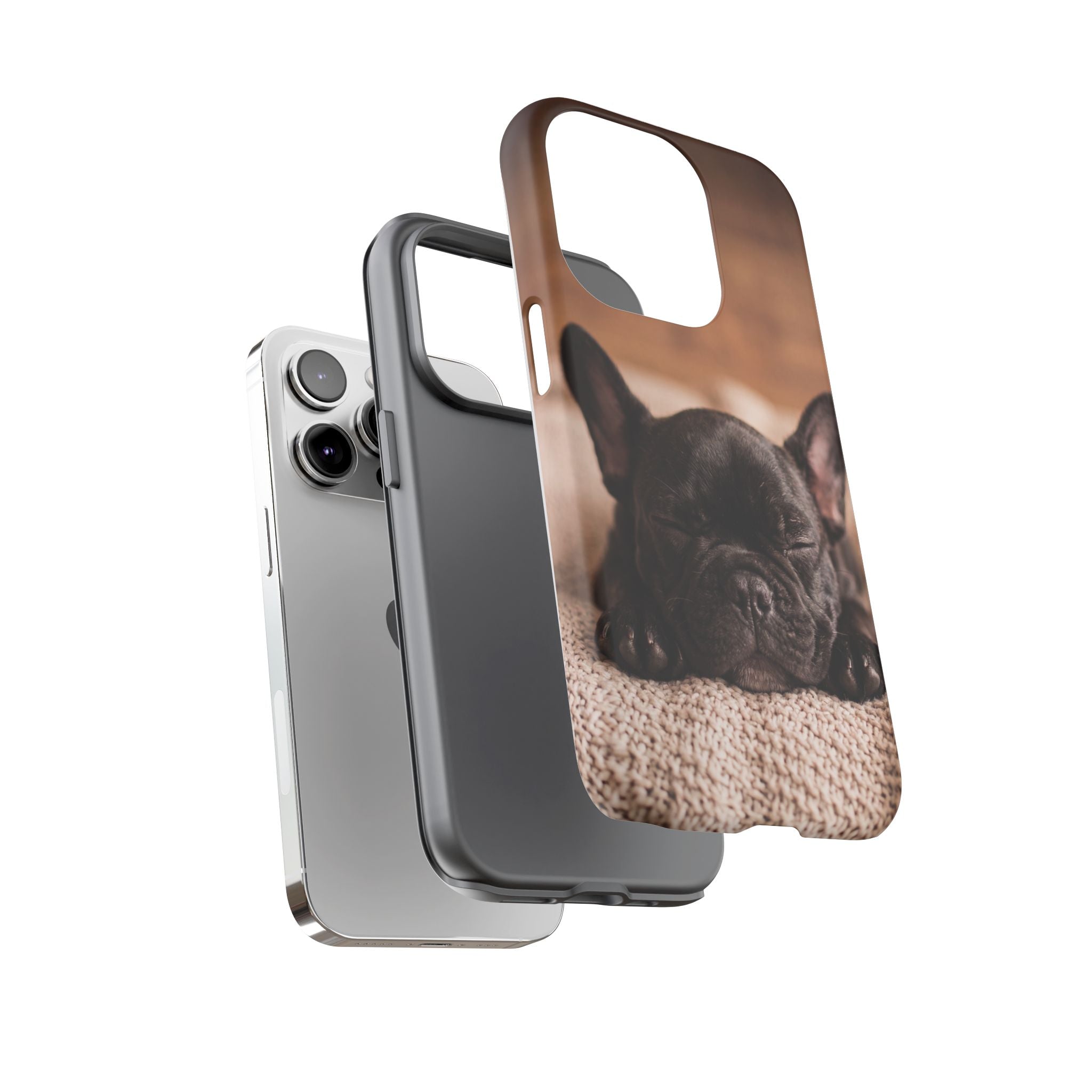 Sleeping French Bulldog Phone Case | Cozy Frenchie Resting on Blanket | iPhone & Samsung