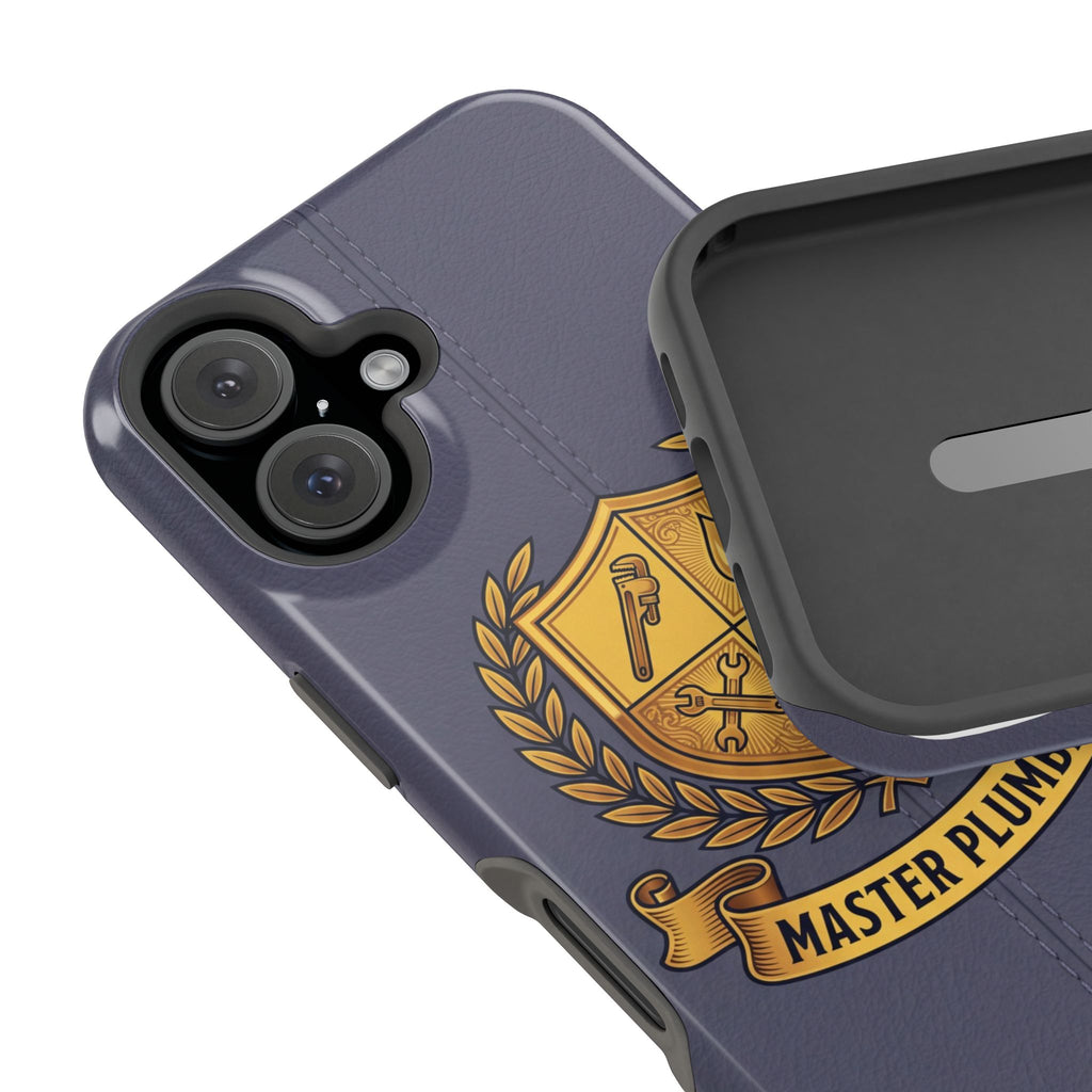 Master Plumber Crest Phone Case — Heraldic Shield Wireless Charging Cover