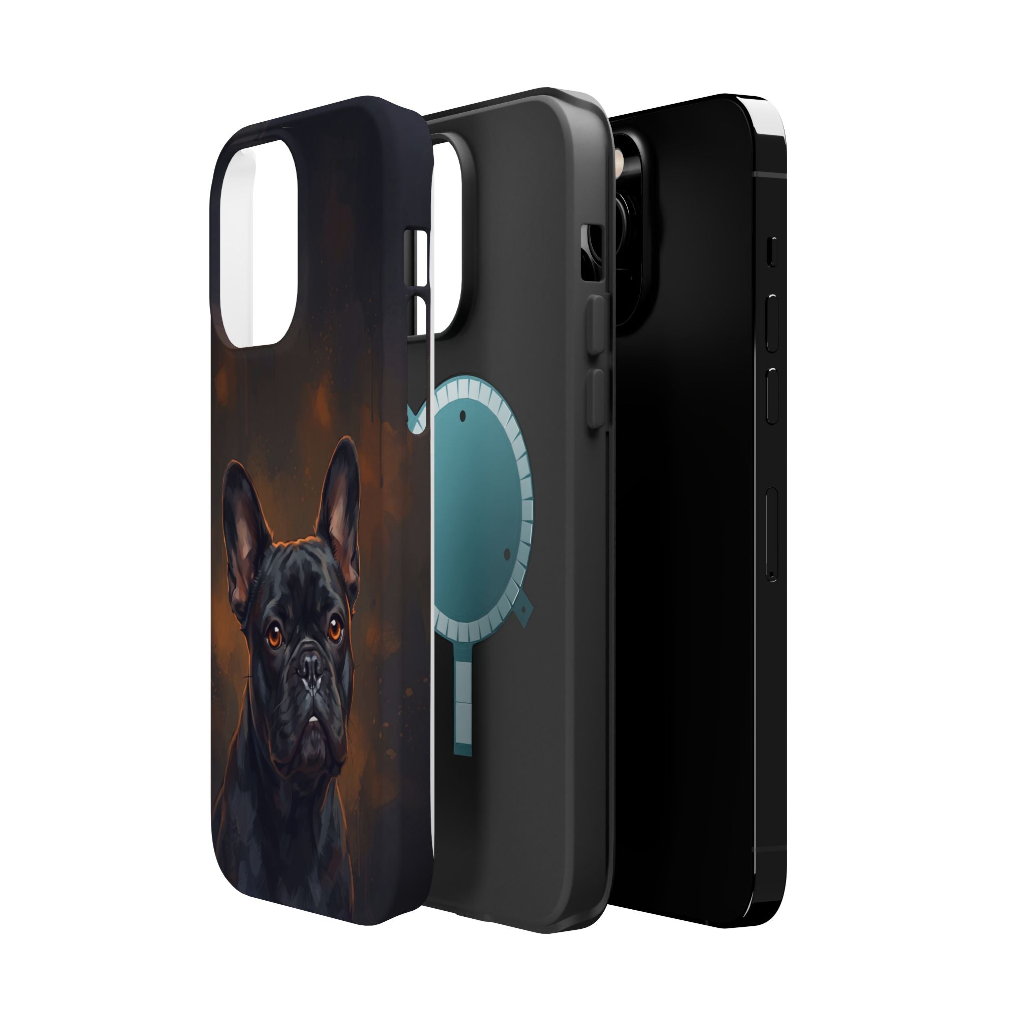 French Bulldog Portrait Phone Case — Impact-Resistant Wireless Charging Cover