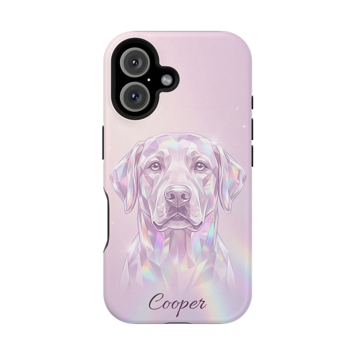 Personalized Crystal Prism Labrador Phone Case — Tough Magnetic Case with Wireless Charging