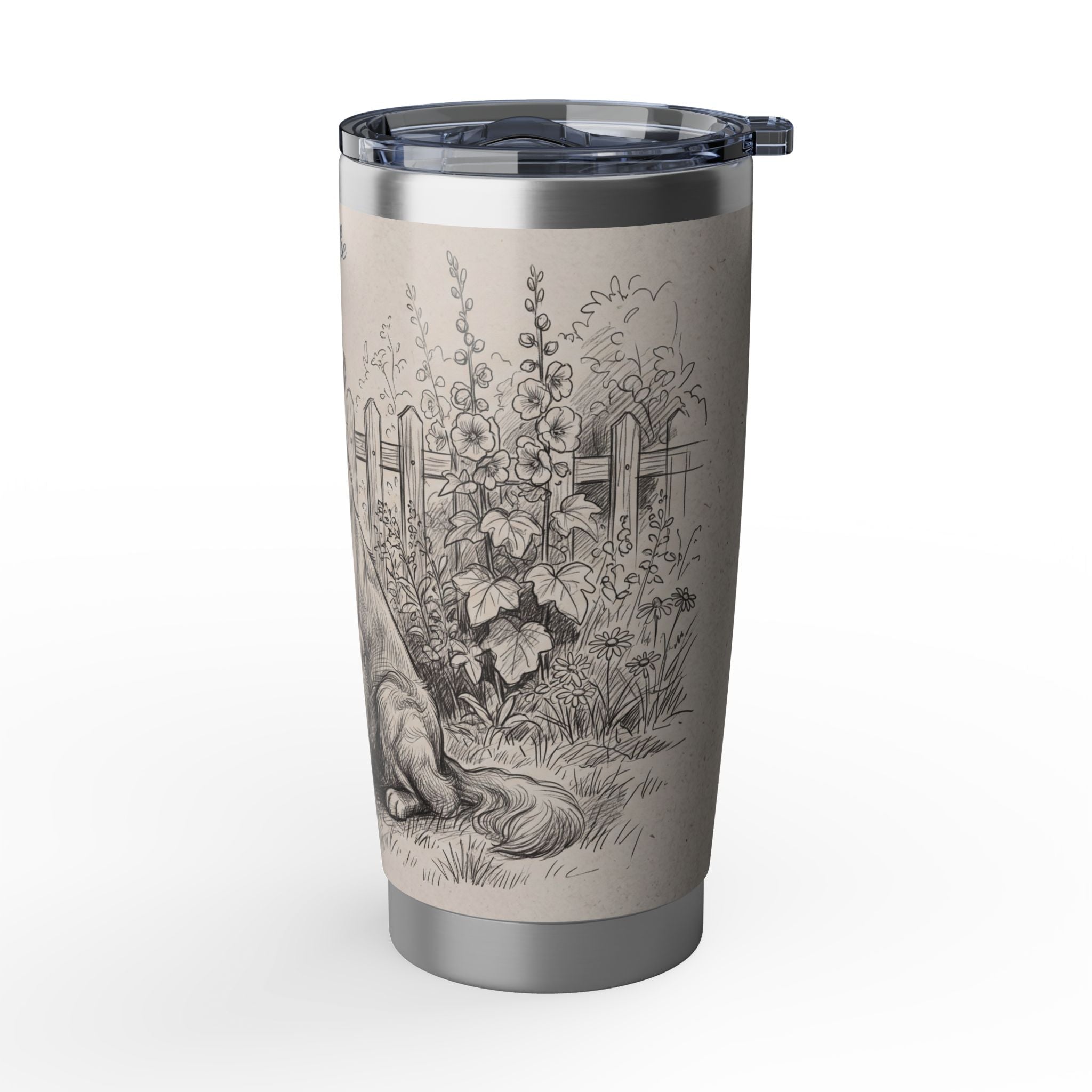Golden Retriever Tumbler Personalized – 20 oz Stainless Steel Travel Mug with Custom Name, Royal Crown Design