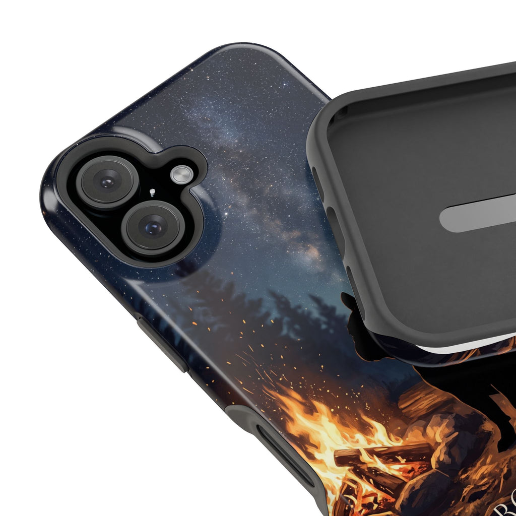 Personalized French Bulldog Campfire Phone Case — Wireless Charging Cover