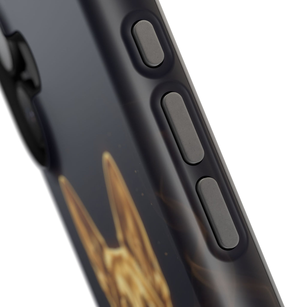 German Shepherd Phone Case | Personalized Gold Glow Art — Tough Magnetic Case with Wireless Charging