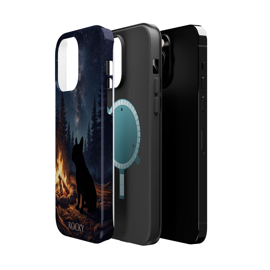 Personalized French Bulldog Campfire Phone Case — Wireless Charging Cover