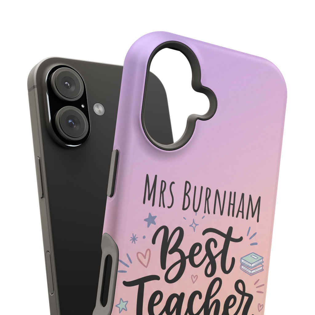 Best Teacher Ever Personalized Phone Case — Wireless Charging Cover