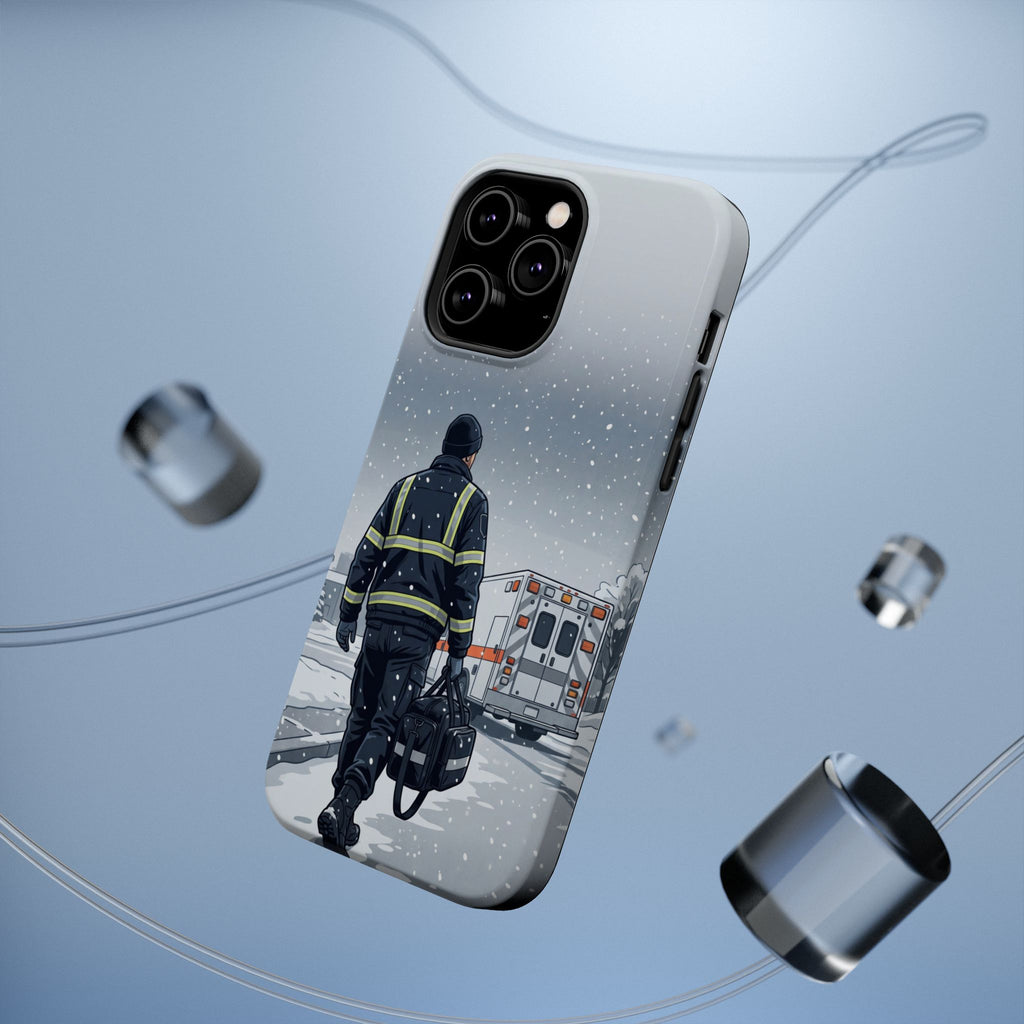 Bold Paramedic/EMT Portrait Phone Case — Magnetic Wireless Charging Cover