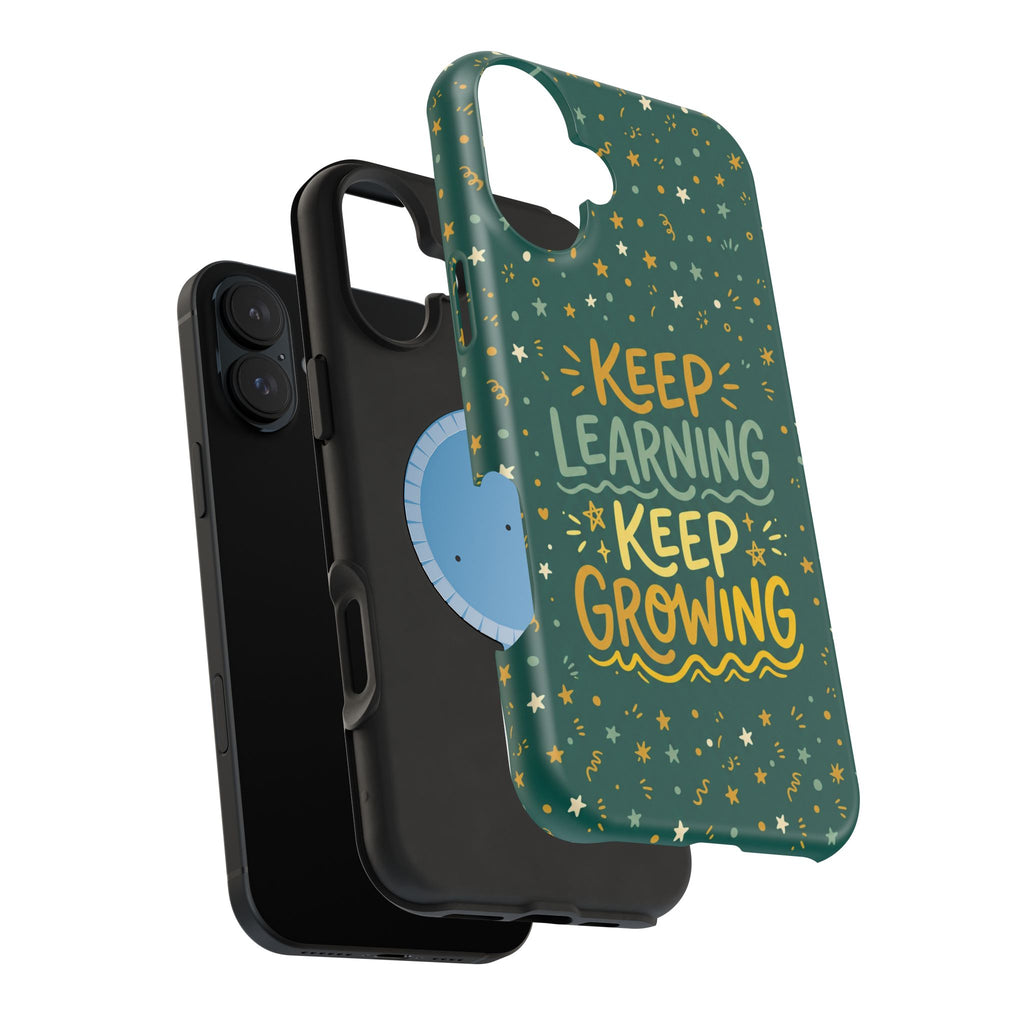 Keep Learning Keep Growing Teacher Phone Case — Wireless Charging Cover