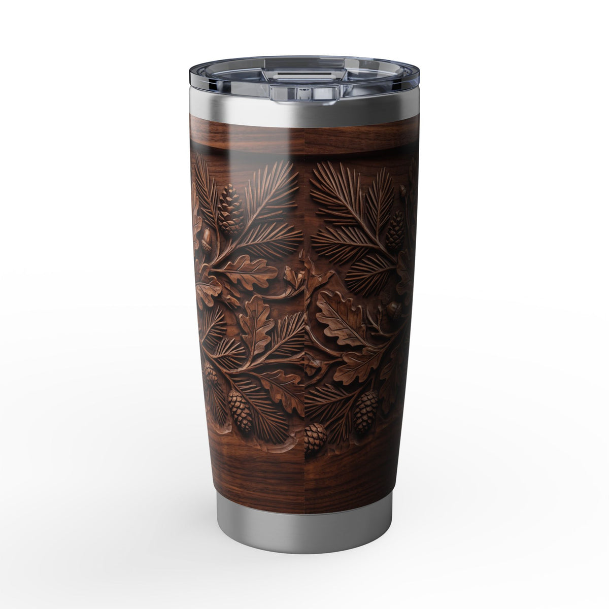 Labrador Personalized Tumbler | Carved Wood Art — 20 oz Stainless Travel Mug