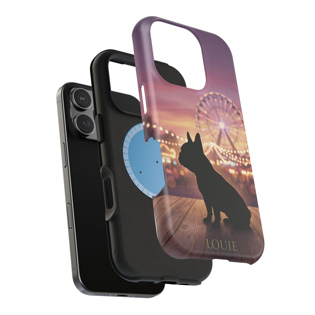 Personalized French Bulldog Carnival Nights Phone Case — Wireless Charging Cover