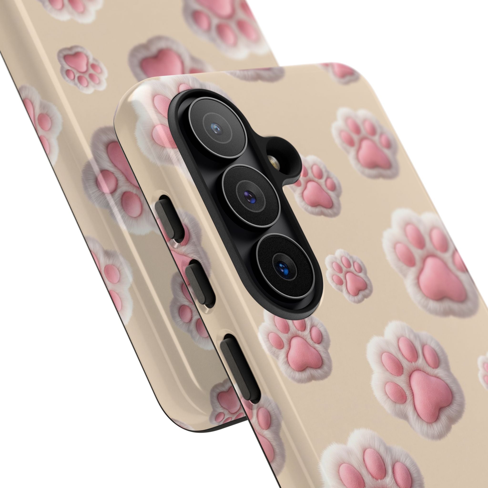 Golden Retriever Paw Print Phone Case | Cute Pink Paw Pattern for Dog Lovers | iPhone & Samsung