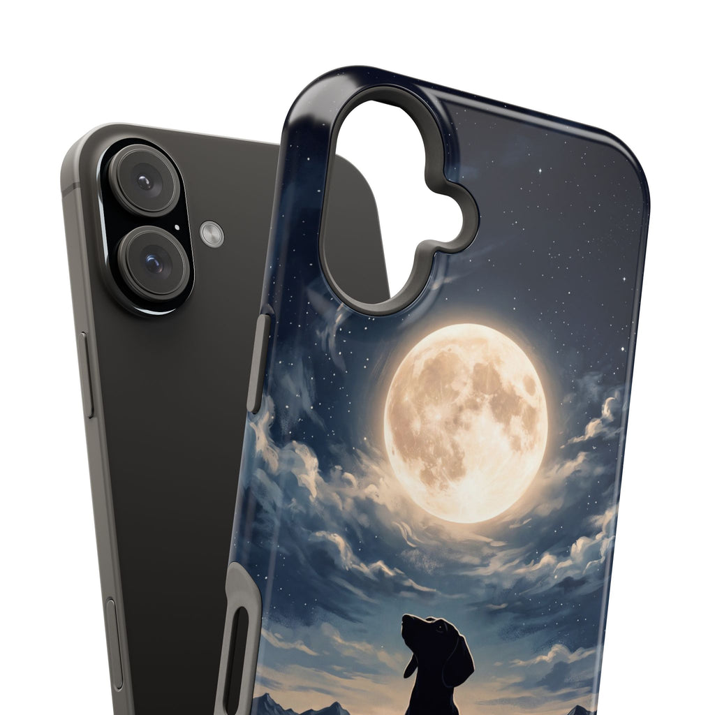 Personalized Dachshund Moonlight Phone Case — Wireless Charging Cover
