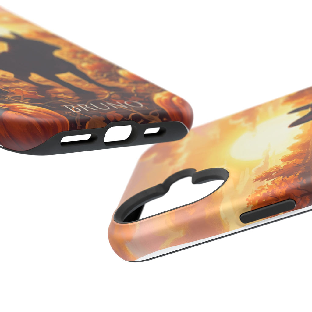 Personalized French Bulldog Pumpkin Patch Phone Case — Wireless Charging Cover