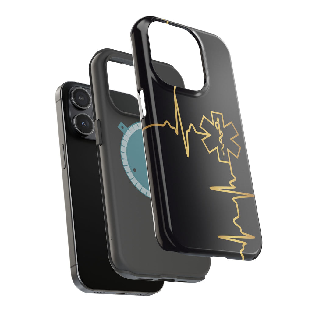 Paramedic/EMT Heartbeat Line Phone Case — Magnetic Wireless Charging Cover
