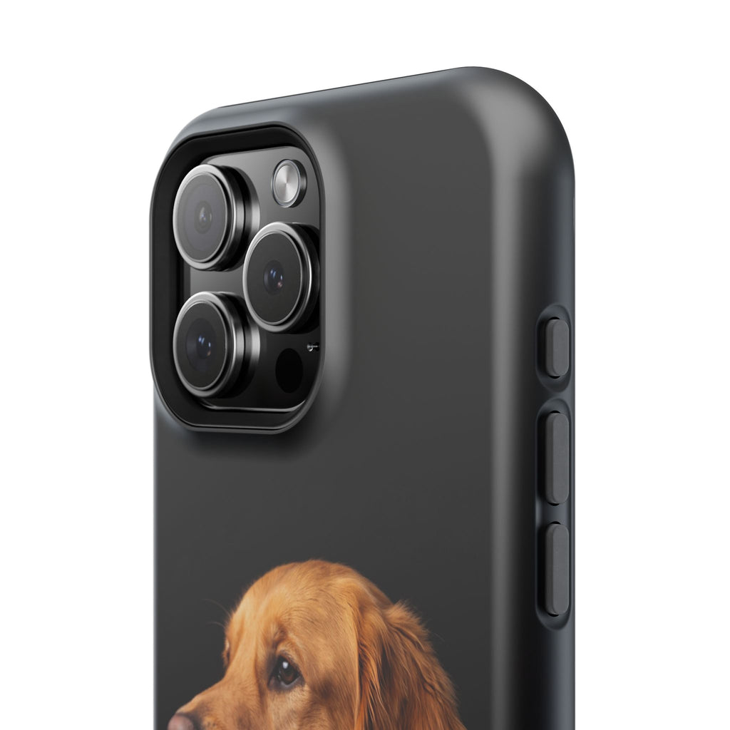 Golden Retriever Portrait Phone Case — Impact-Resistant Wireless Charging Cover