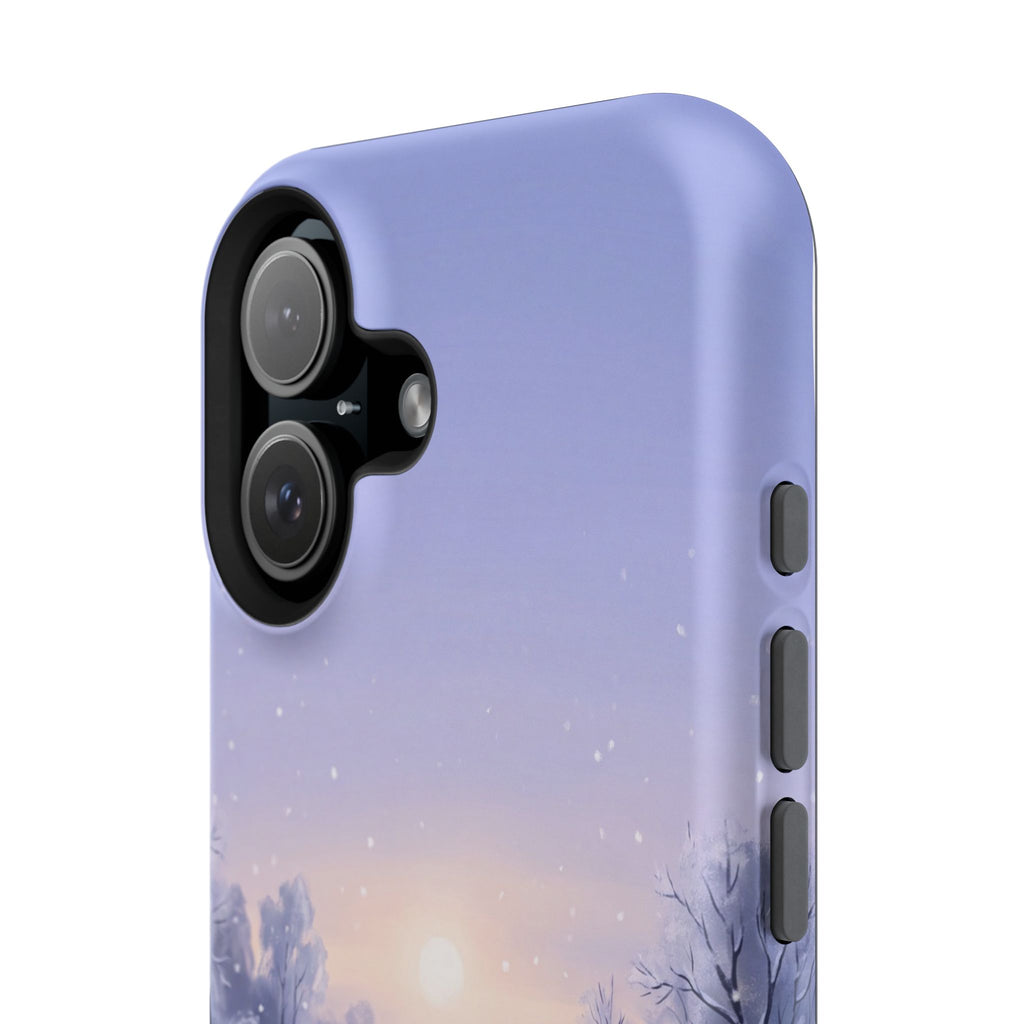Personalized Dachshund Winter Snow Phone Case — Wireless Charging Cover