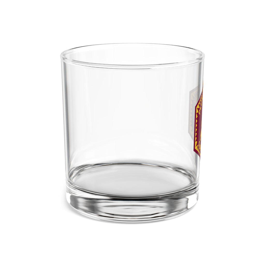 Plumbing Is My Superpower Badge Rocks Glass 10oz — Burgundy & Gold Plumber Glass