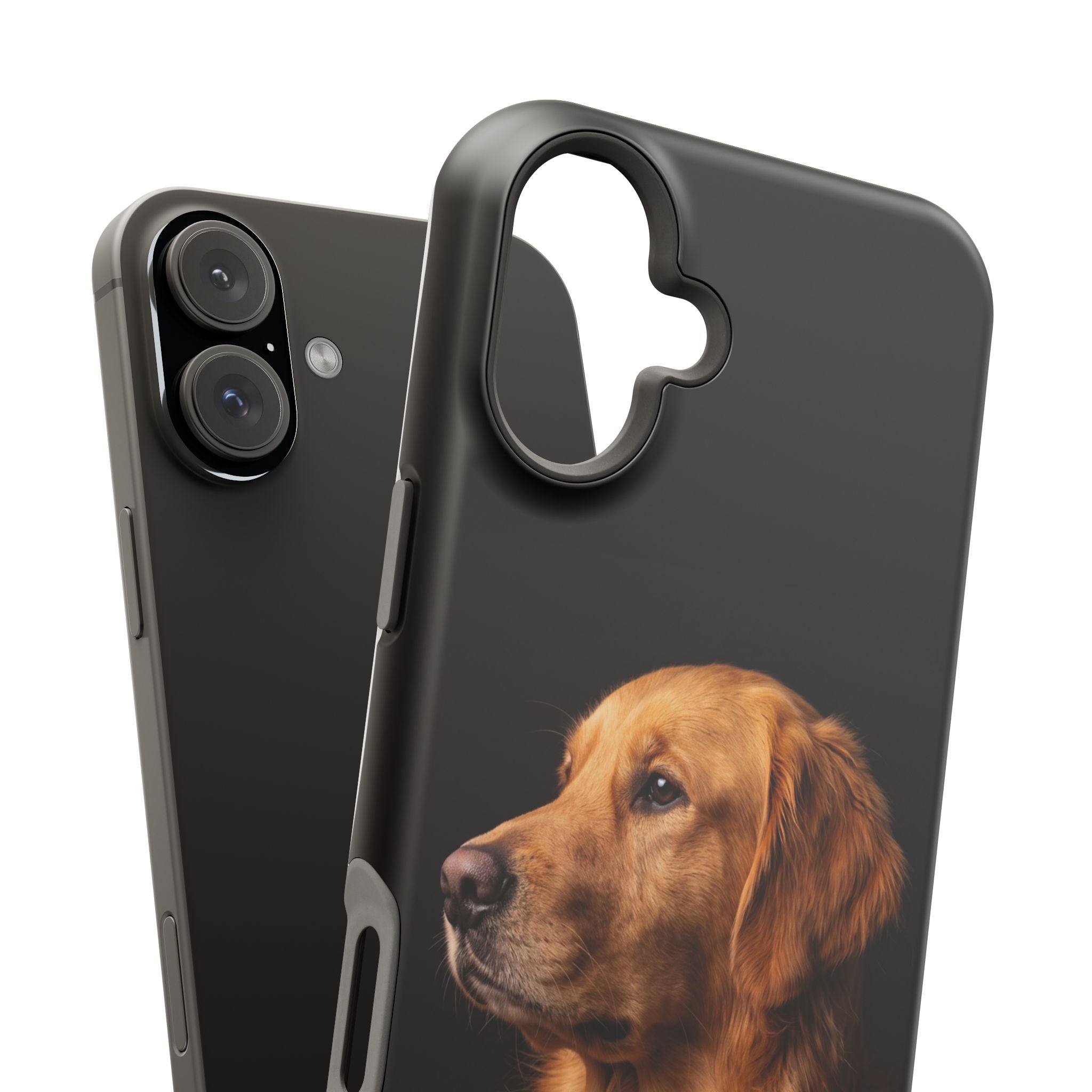 Golden Retriever Portrait Phone Case — Impact-Resistant Wireless Charging Cover