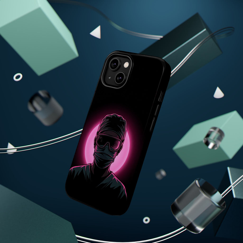 Nurse Portrait Phone Case — Navy Wireless Charging Cover