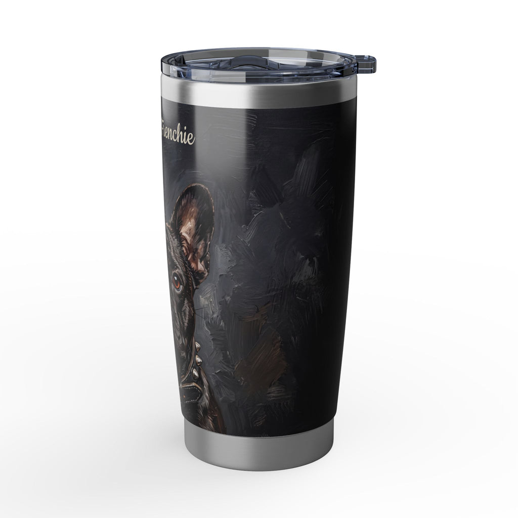 Personalized Frenchie Tumbler – One Tough Frenchie Travel Mug, Custom Name Gift for Dog Dad