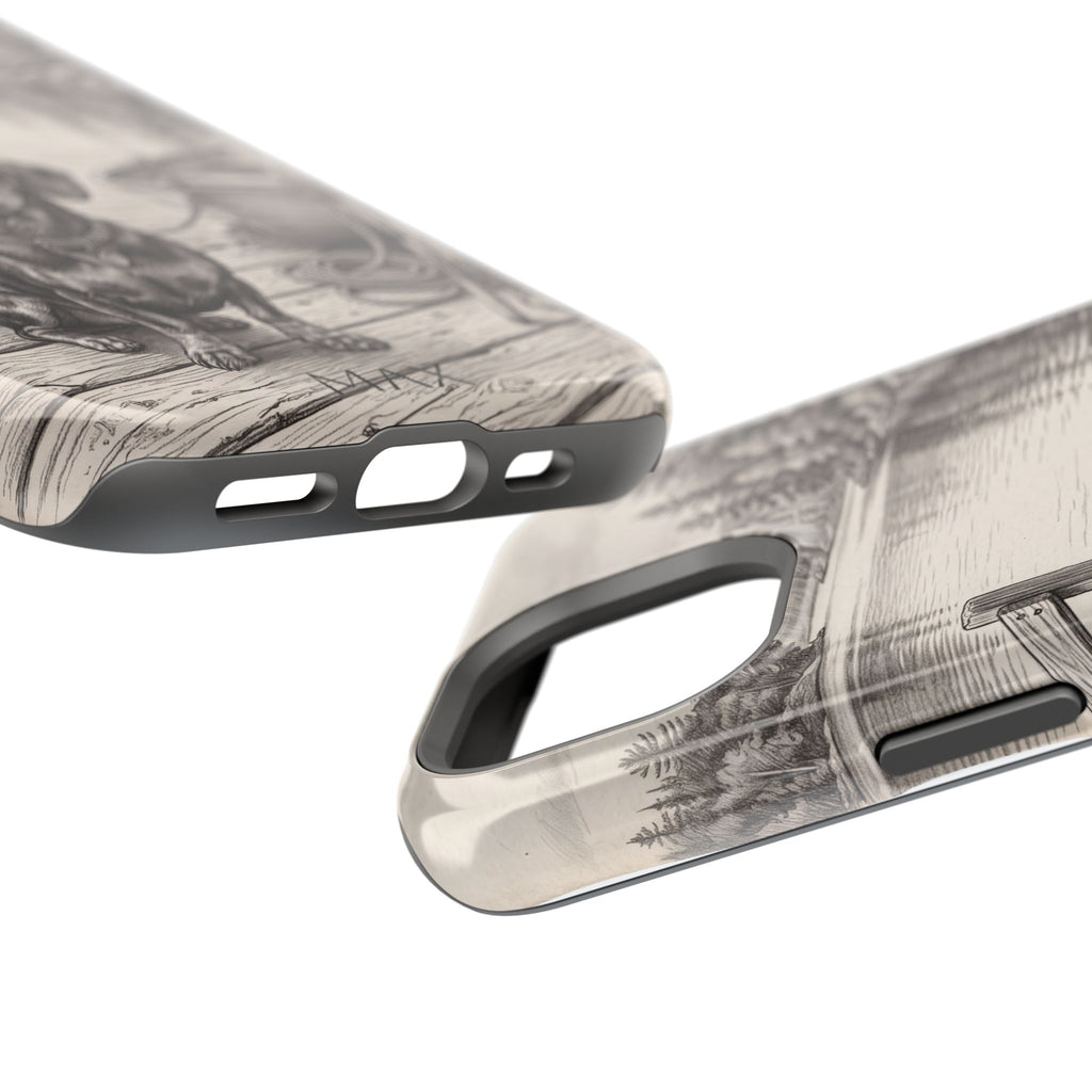 Personalized Dachshund Sunset Beach Phone Case — Wireless Charging Cover