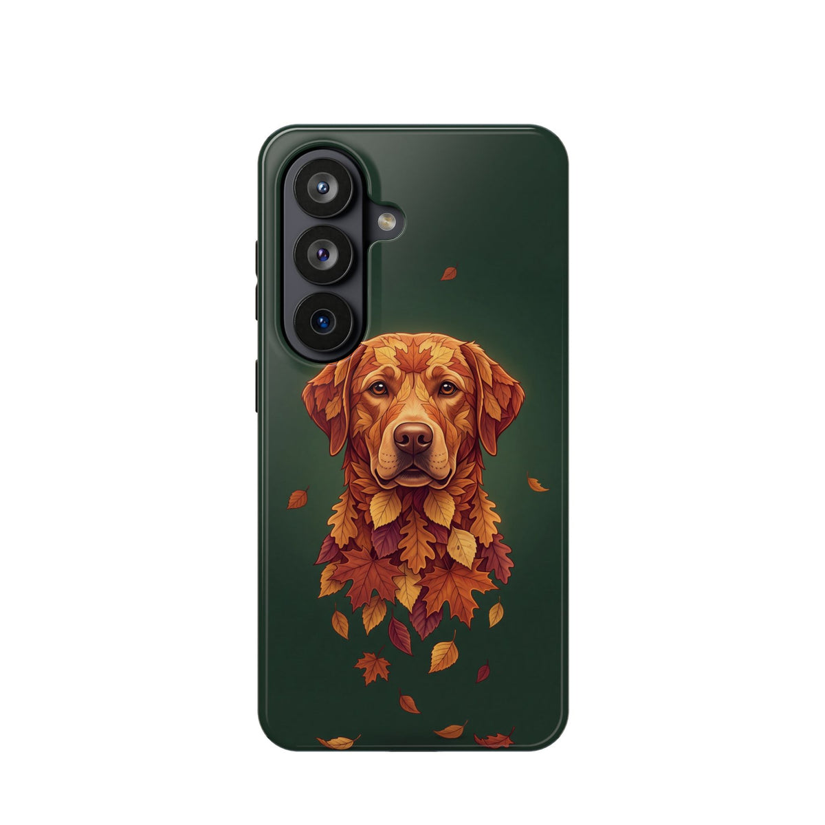 Autumn Leaves Labrador Phone Case — Tough Magnetic Case with Wireless Charging
