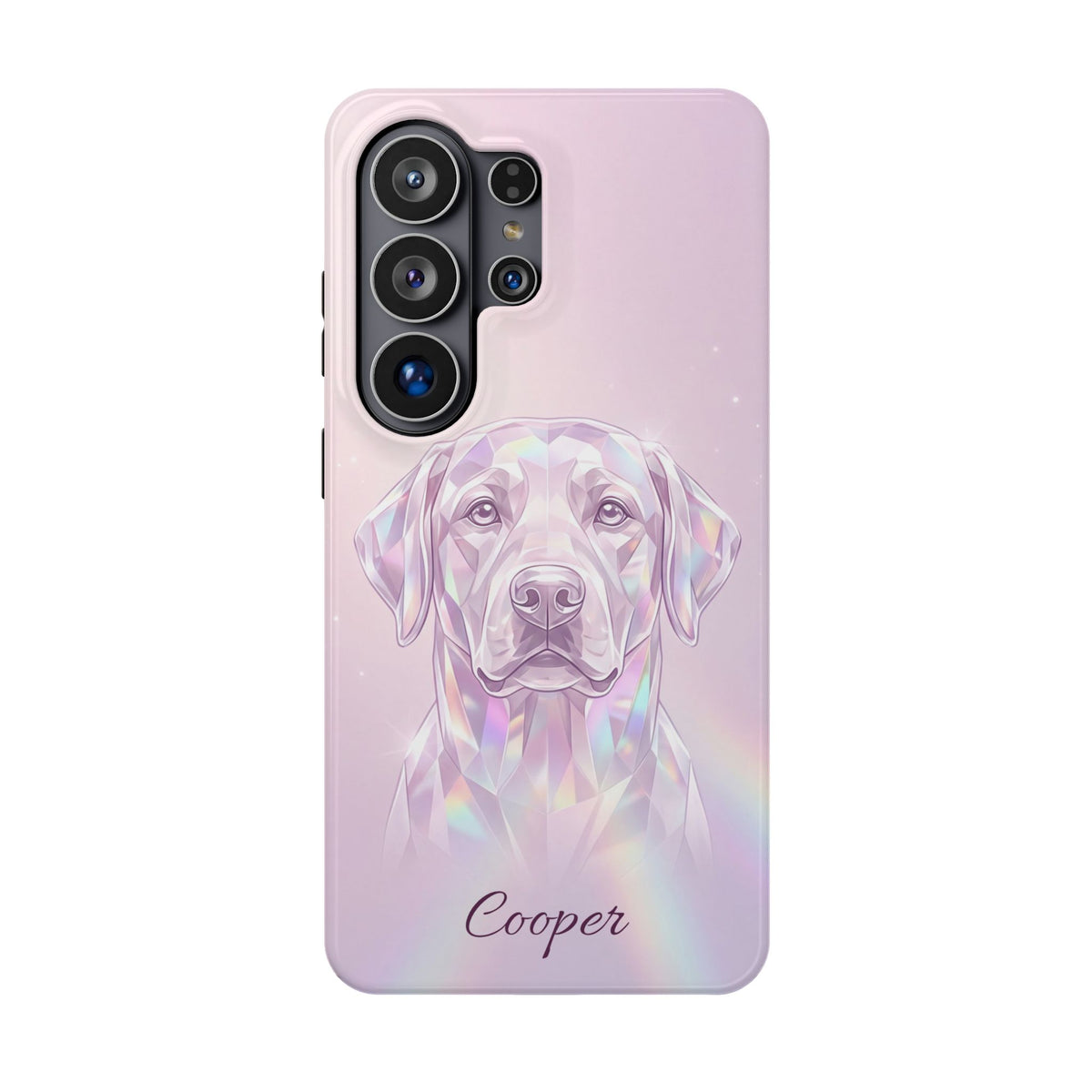 Personalized Crystal Prism Labrador Phone Case — Tough Magnetic Case with Wireless Charging