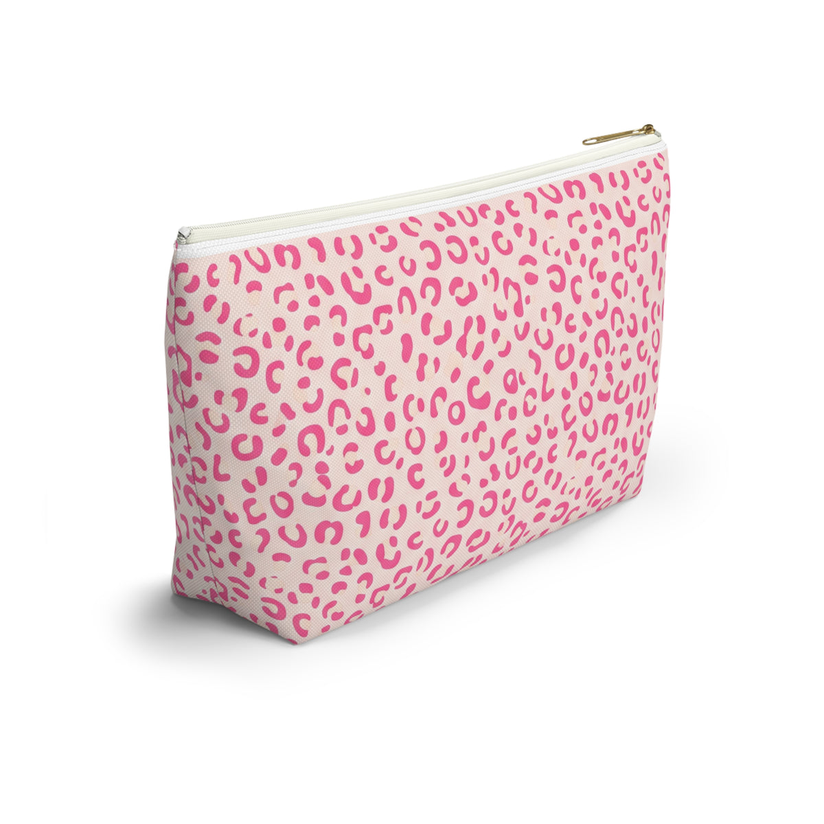 Nurse Life Pink Leopard Accessory Pouch — T-Bottom Zipper Bag