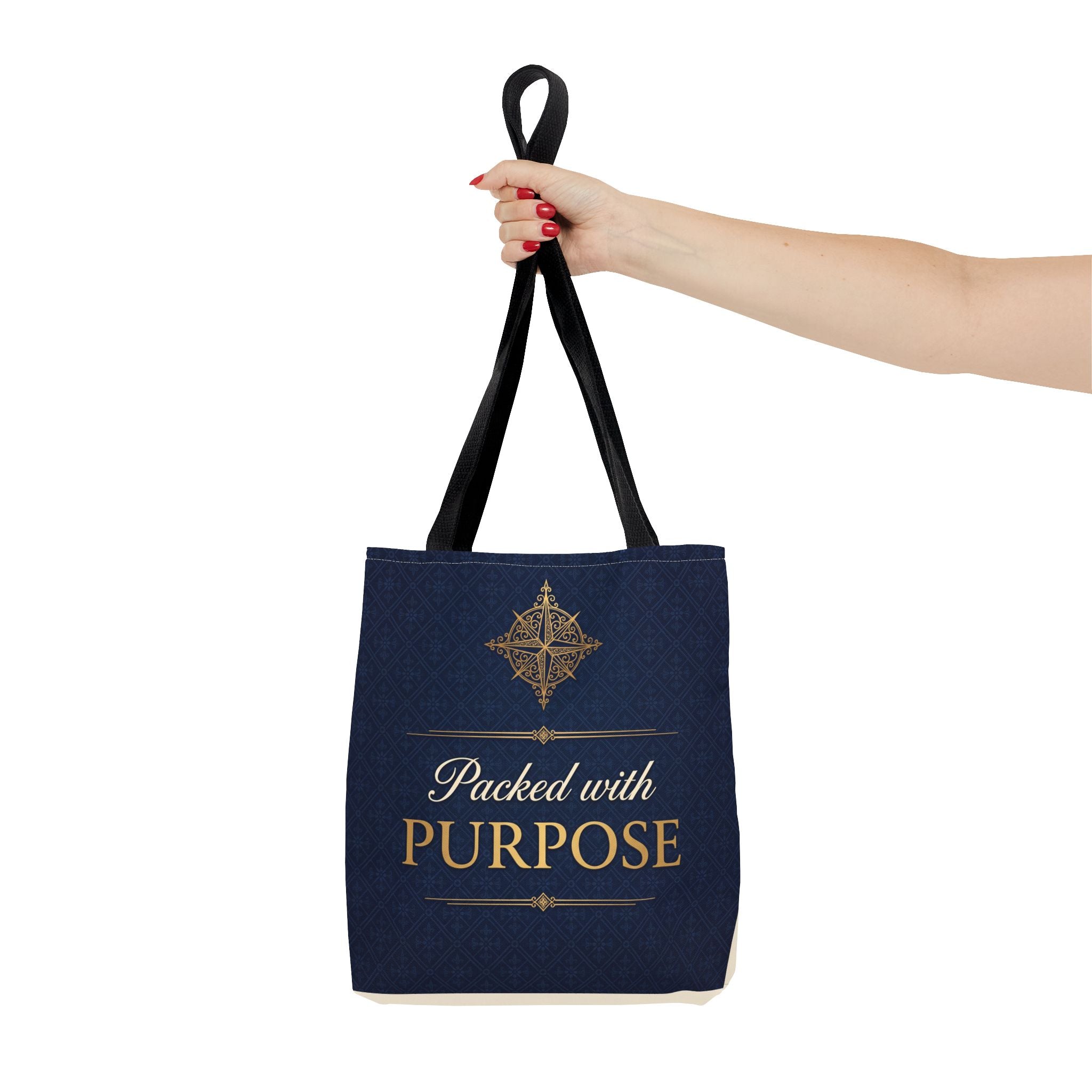 Packed with Purpose Tote | Inspirational Nurse Gift Tote Bag | Healthcare Worker Appreciation Gift | Premium Polyester Carry-All