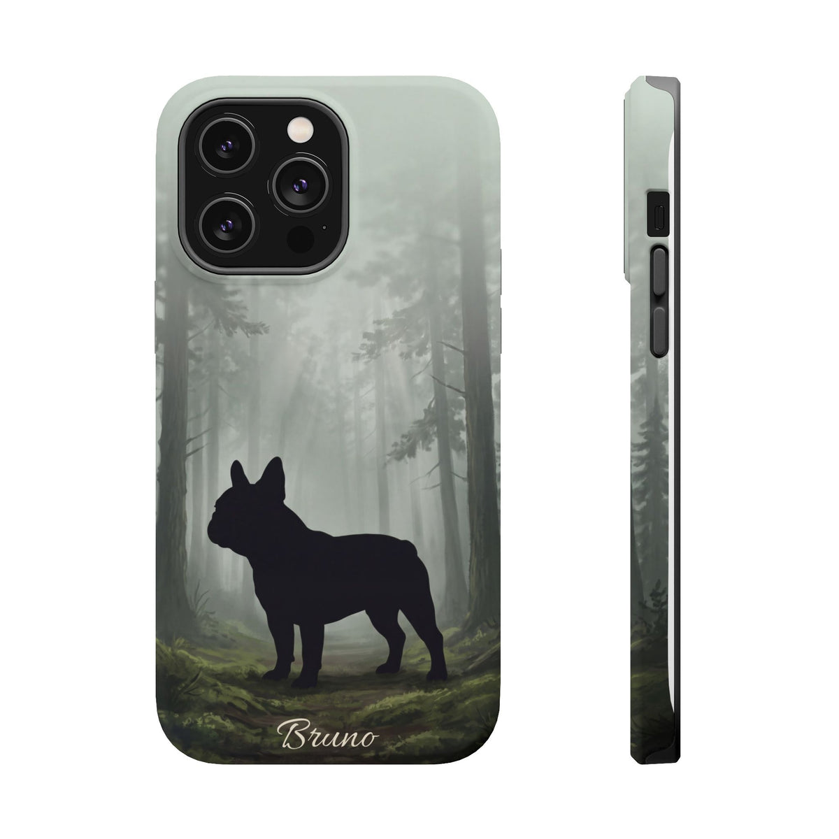 Personalized French Bulldog Misty Forest Phone Case — Wireless Charging Cover